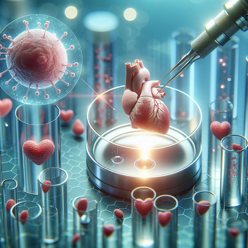 Visualize a stunning scientific breakthrough concept in the field of immune models. The focus should be on mini hearts, perhaps represented as delicate, lifelike heart models that are smaller than usual, akin to something you'd expect in a highly advanced medical research laboratory. The image should reflect a sense of achievement and progress, with elements associated with MSU (Micro-Scale Unit). Use soft shadows and natural lighting to enhance the photorealism of the image.