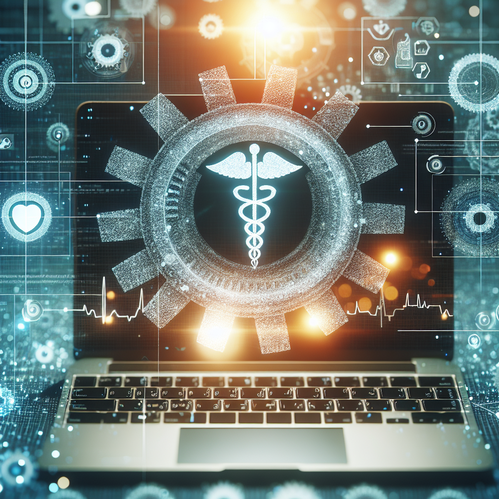 Generate a high-quality, photorealistic image incorporating elements of natural lighting and soft shadows. The image is to convey the concept of Machine Learning (symbolized as gears and computer code), making accurate predictions about health data (symbolized as charts, graphs, and medical symbols such as Caduceus). It's an intersection of technology and healthcare, in a serene and professional atmosphere.