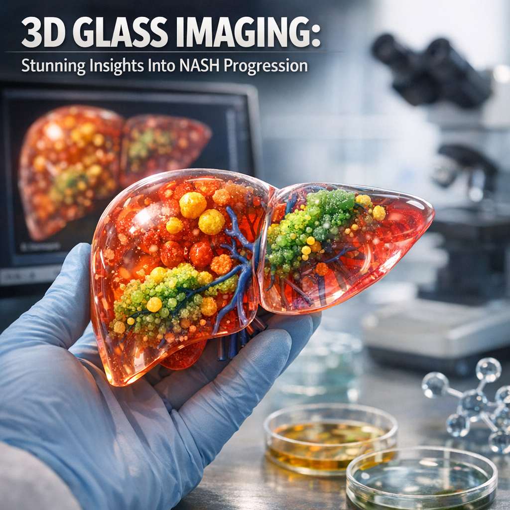 Illustration of 3D Glass Imaging: Stunning Insights Into NASH Progression
