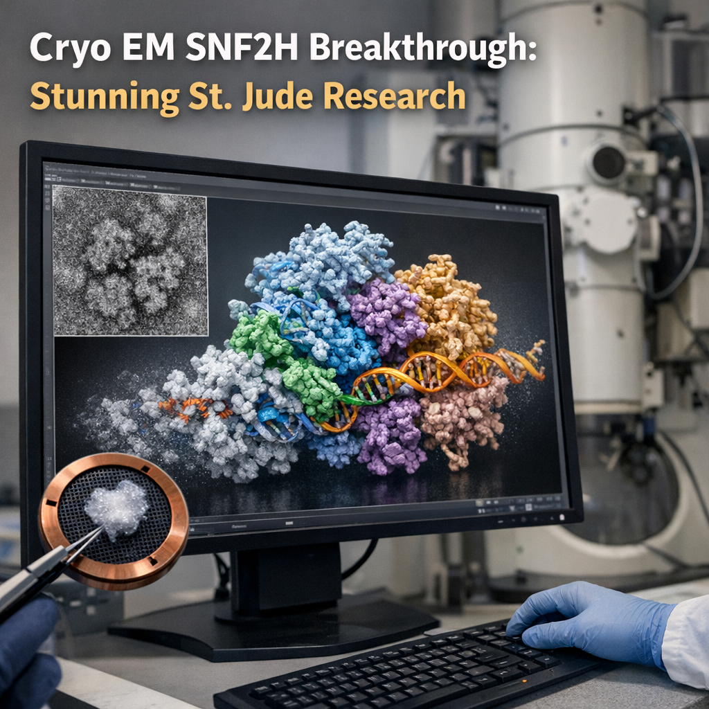 Illustration of Cryo EM SNF2H Breakthrough: Stunning St. Jude Research