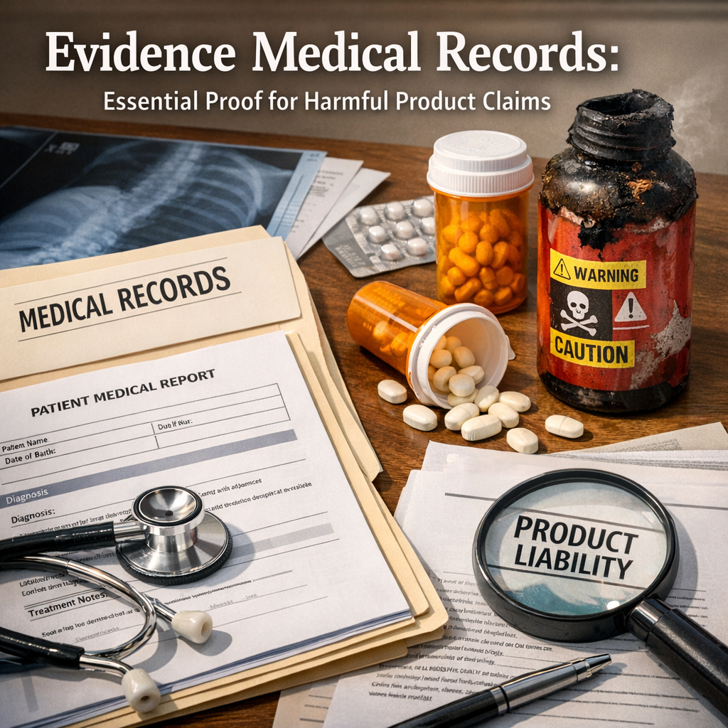 Illustration of Evidence Medical Records: Essential Proof for Harmful Product Claims