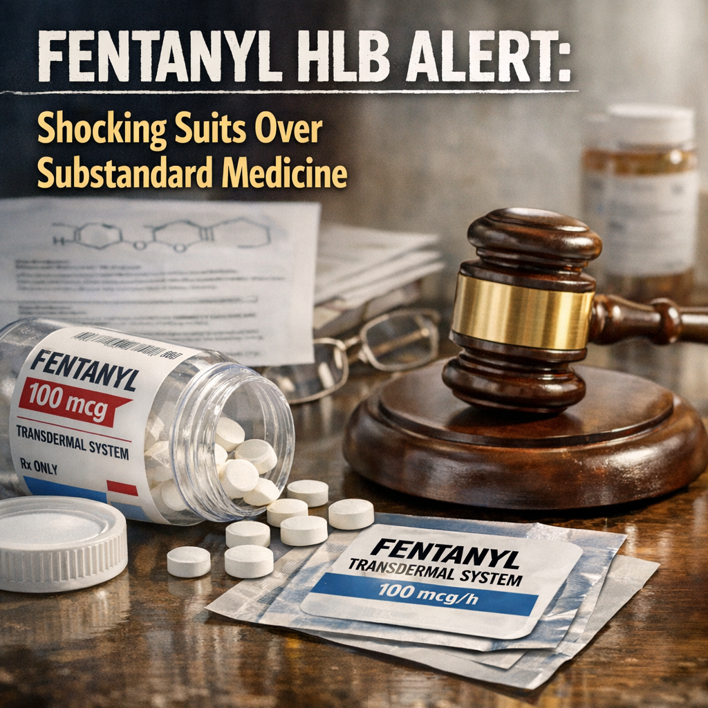 Illustration of Fentanyl HLB Alert: Shocking Suits Over Substandard Medicine