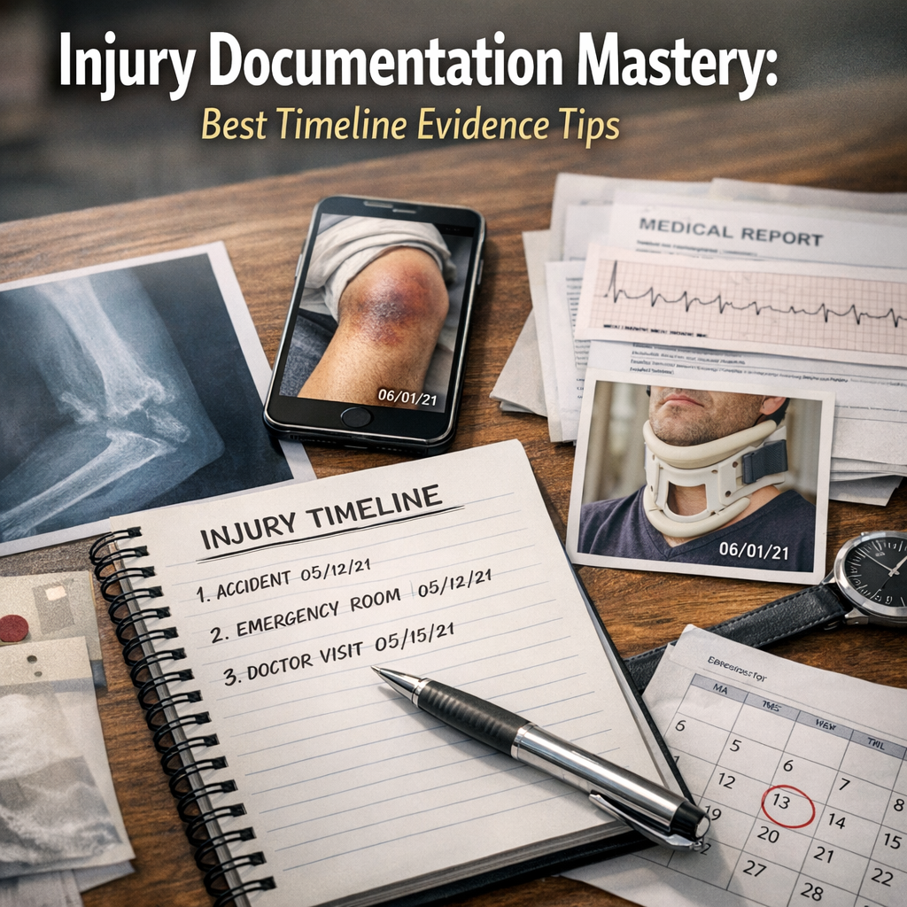Illustration of Injury Documentation Mastery: Best Timeline Evidence Tips