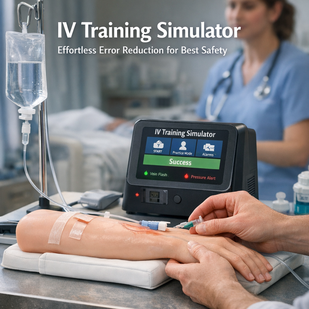 Illustration of IV Training Simulator: Effortless Error Reduction for Best Safety