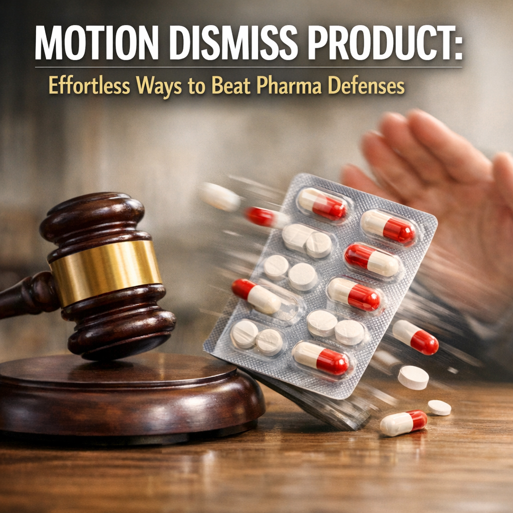 Illustration of Motion Dismiss Product: Effortless Ways to Beat Pharma Defenses