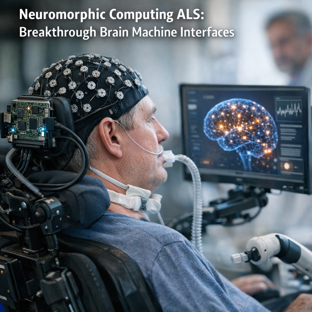 Illustration of Neuromorphic Computing ALS: Breakthrough Brain Machine Interfaces