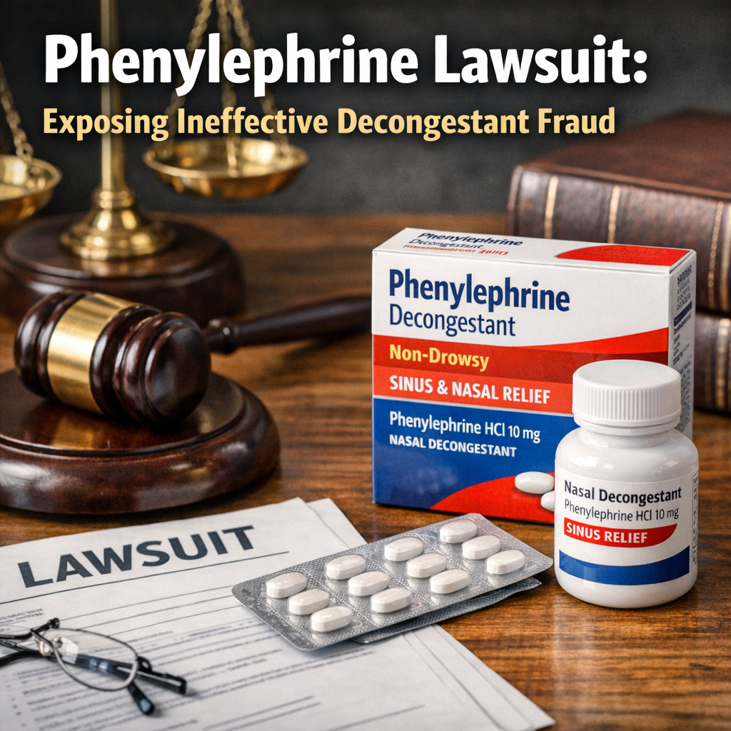 Illustration of Phenylephrine Lawsuit: Exposing Ineffective Decongestant Fraud