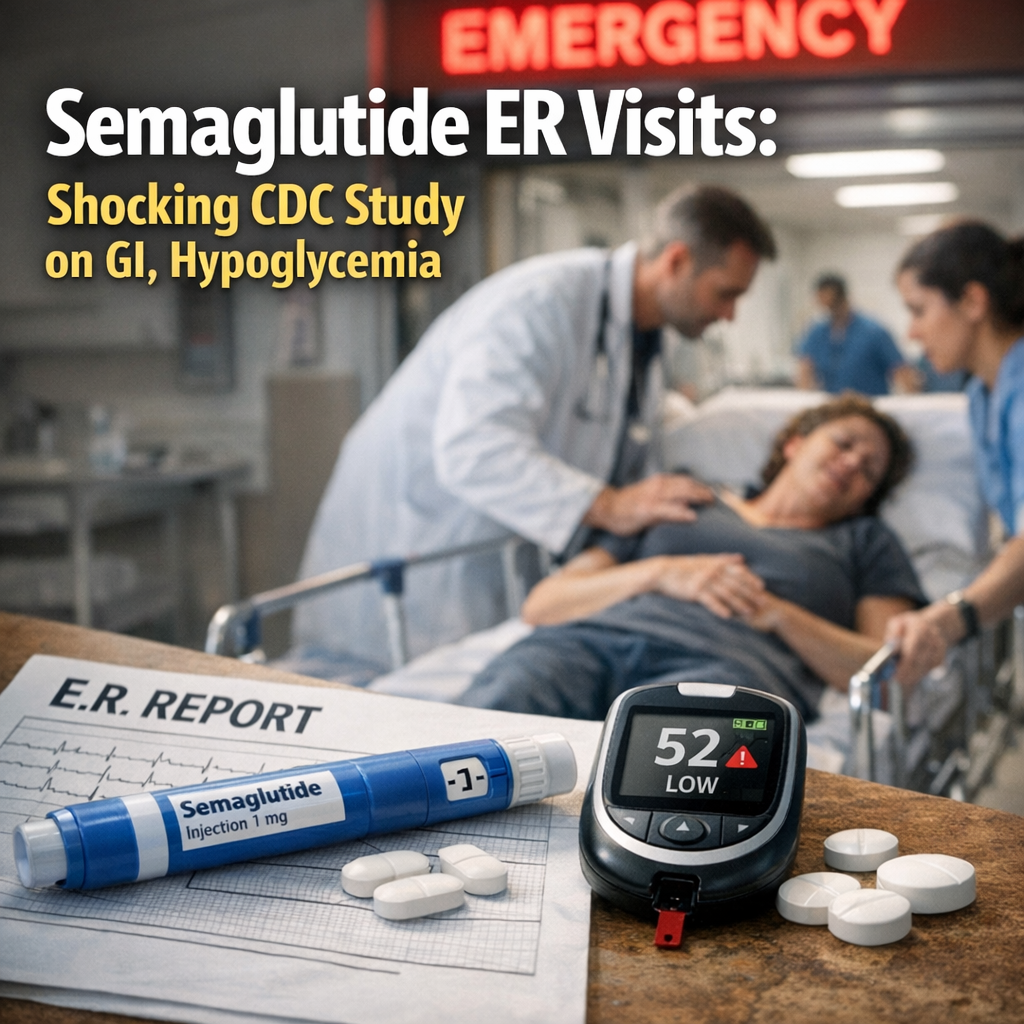 Illustration of Semaglutide ER Visits: Shocking CDC Study on GI, Hypoglycemia