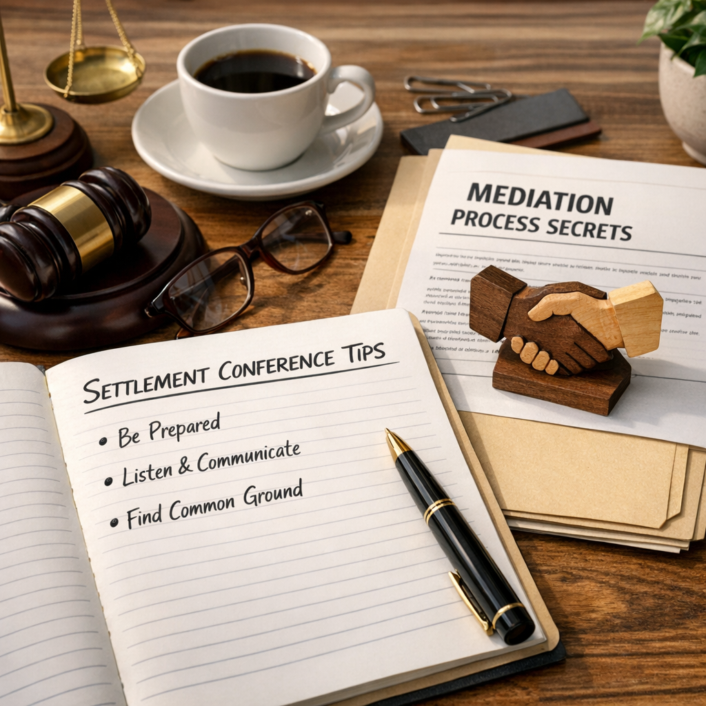 Illustration of Settlement Conference Tips: Effortless Mediation Process Secrets