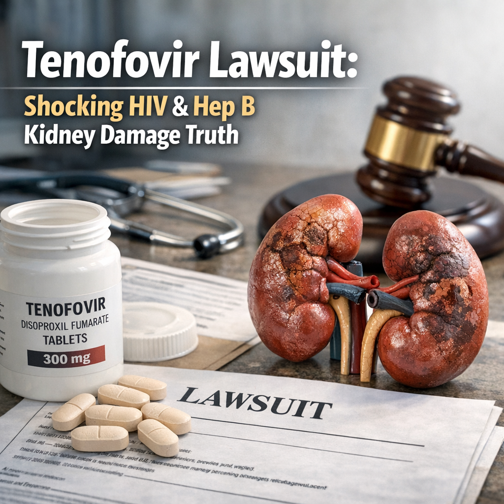 Illustration of Tenofovir Lawsuit: Shocking HIV & Hep B Kidney Damage Truth