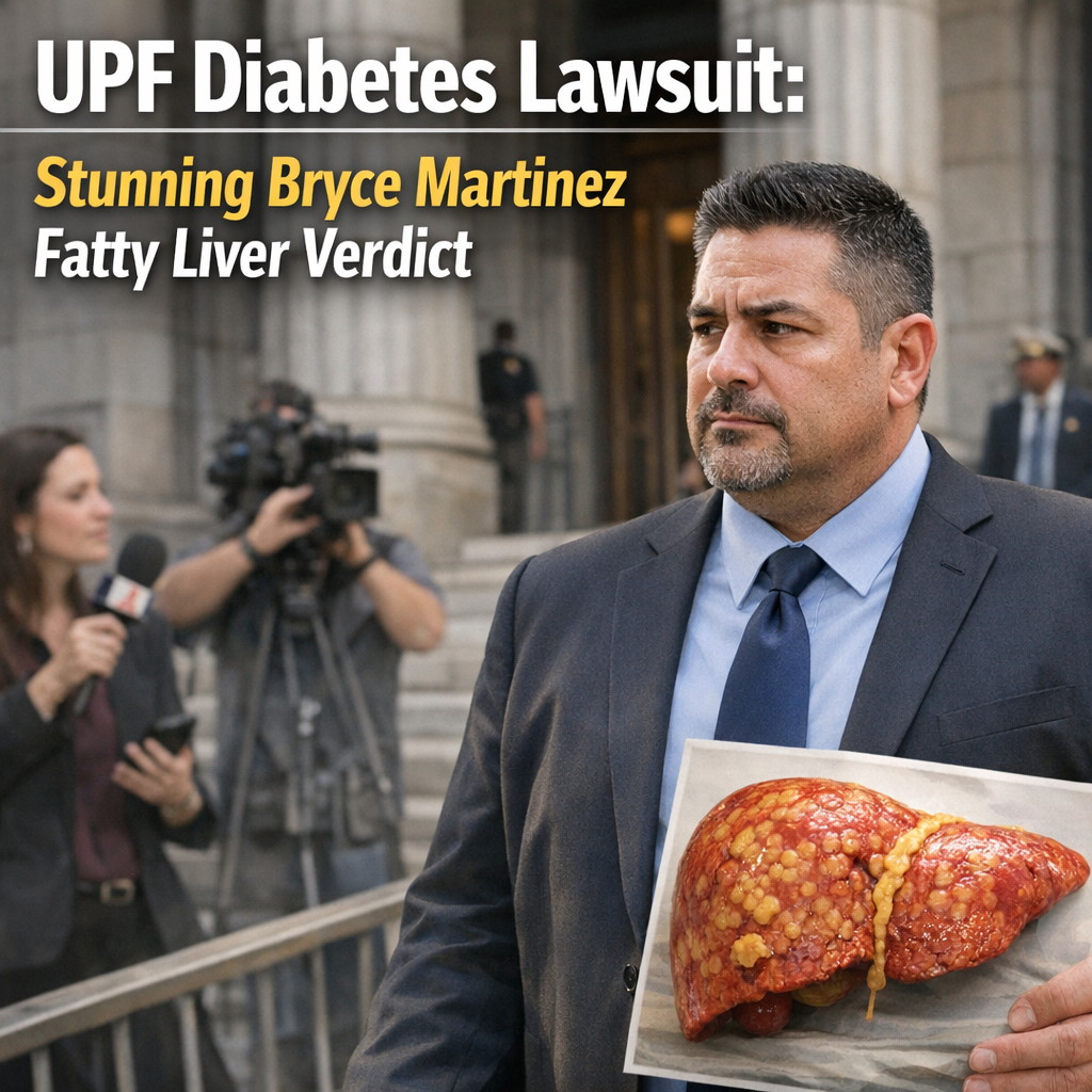Illustration of UPF Diabetes Lawsuit: Stunning Bryce Martinez Fatty Liver Verdict
