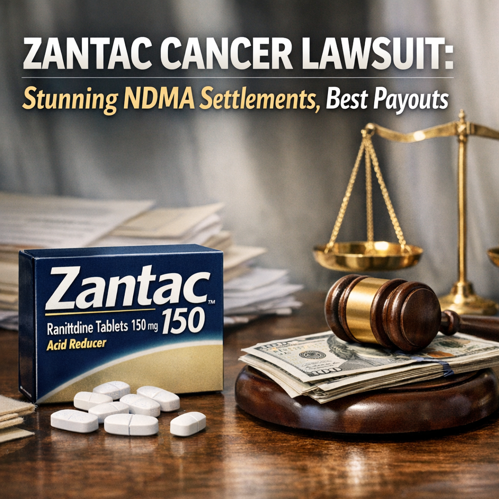 Illustration of Zantac Cancer Lawsuit: Stunning NDMA Settlements, Best Payouts